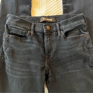 Express Mid Rise Leggings Jegging Stretch+‎ Supersoft Size 2R Dark Blue EUC